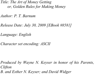 Product picture ART OF GETTING MONEY